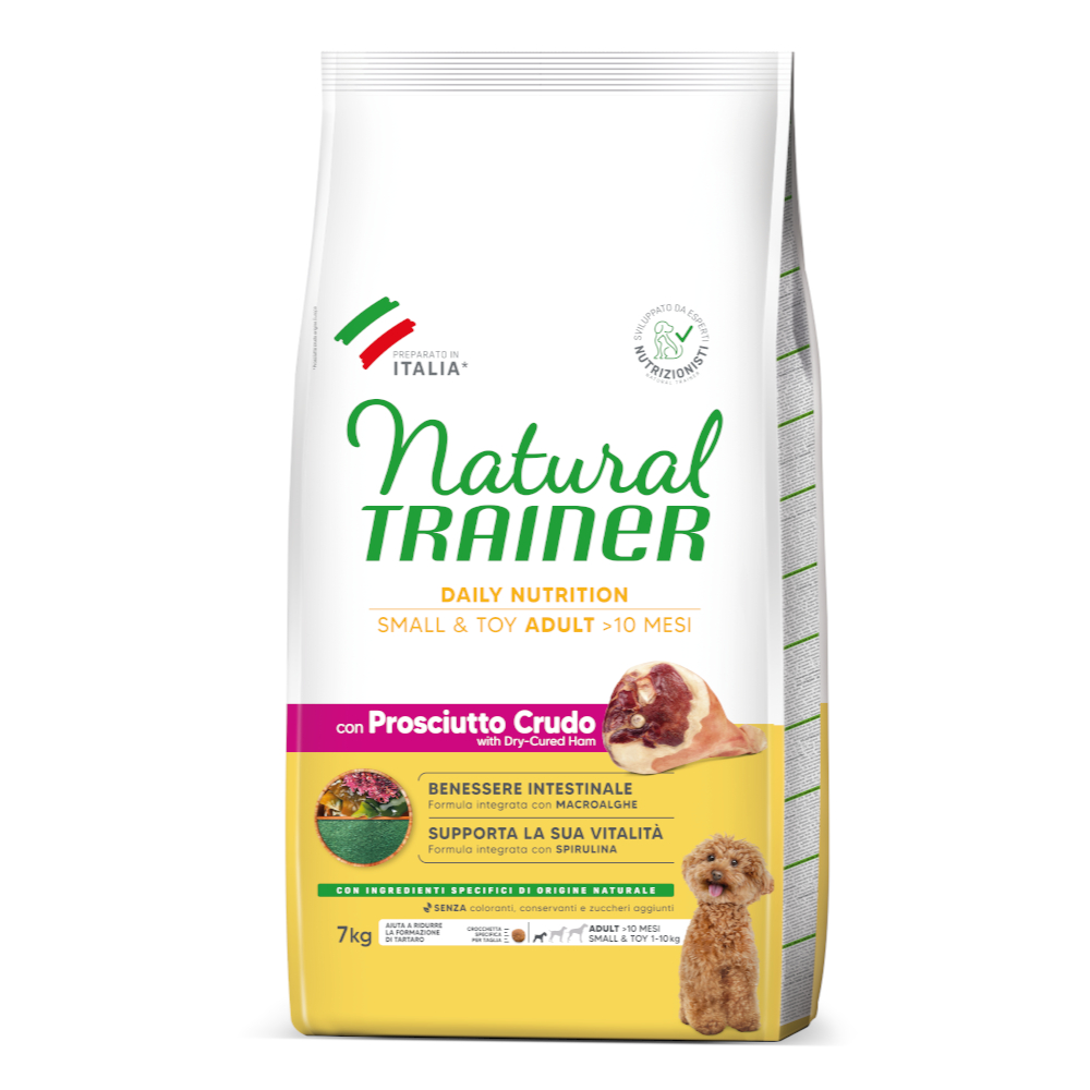 Natural Trainer Adult Small & Toy mit Prosciutto Crudo - Sparpaket: 2 x 7 kg von Trainer Natural Dog
