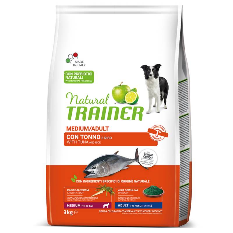 Natural Trainer Medium Adult mit Thunfisch und Reis - Sparpaket: 2 x 3 kg von Trainer Natural Dog