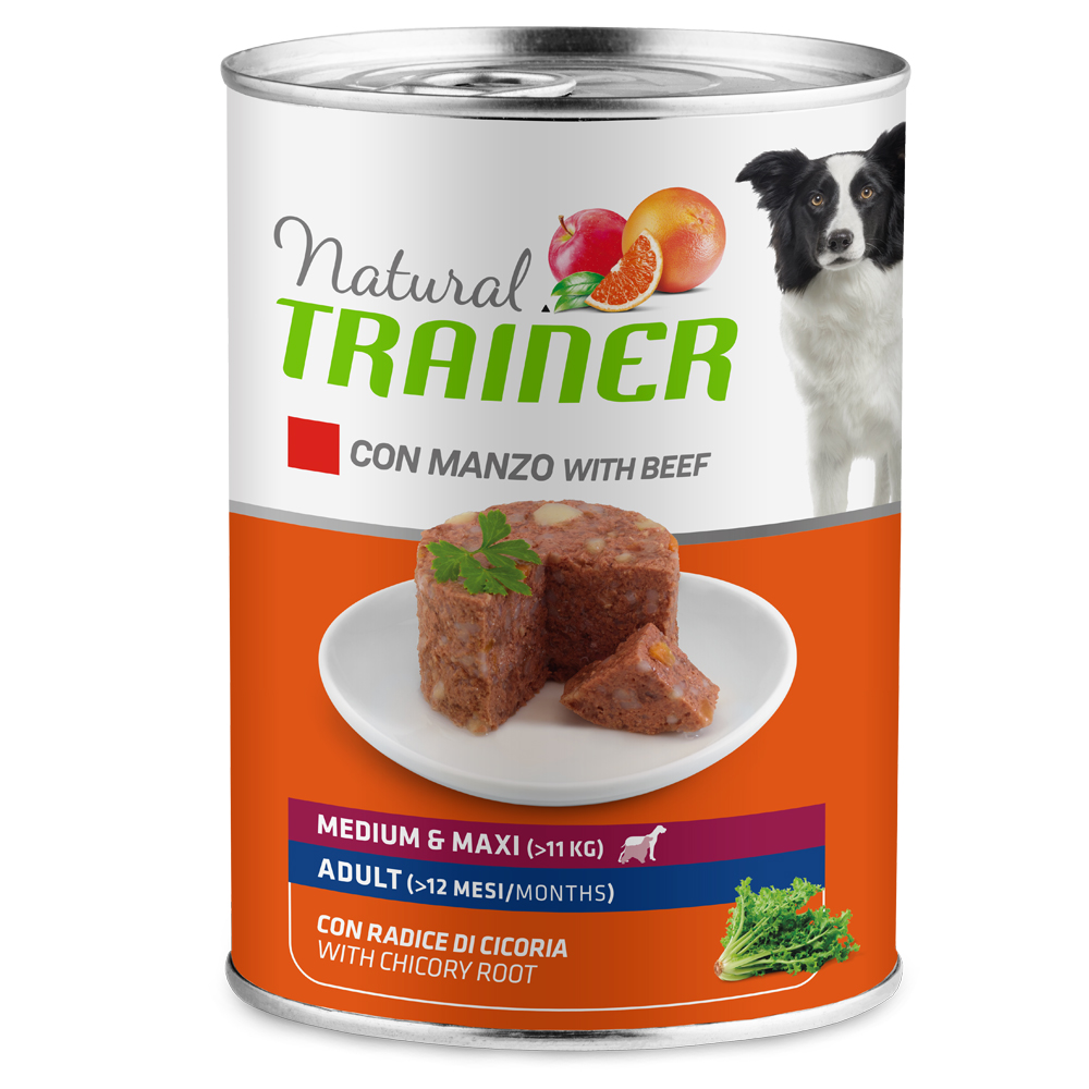 Natural Trainer Medium & Maxi Adult  - 12 x 400 g Rind von Trainer Natural Dog