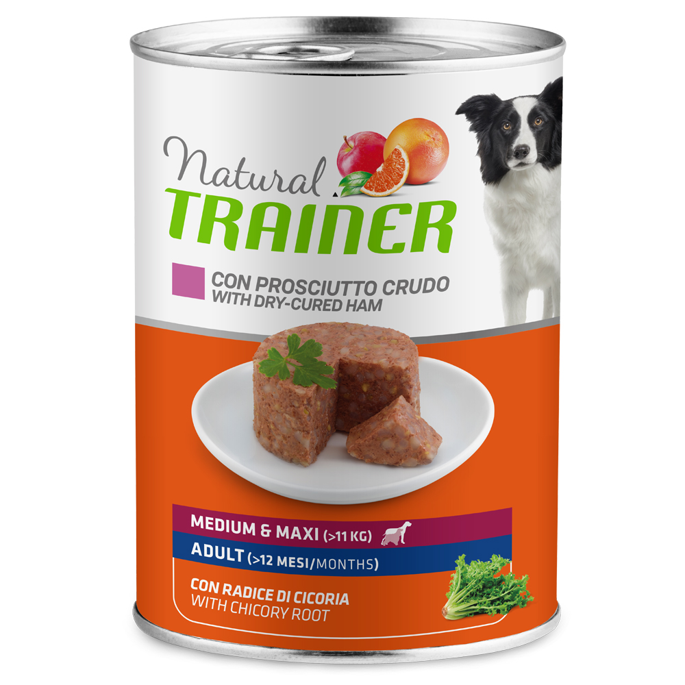 Natural Trainer Medium & Maxi Adult  - 24 x 400 g Schinken von Trainer Natural Dog