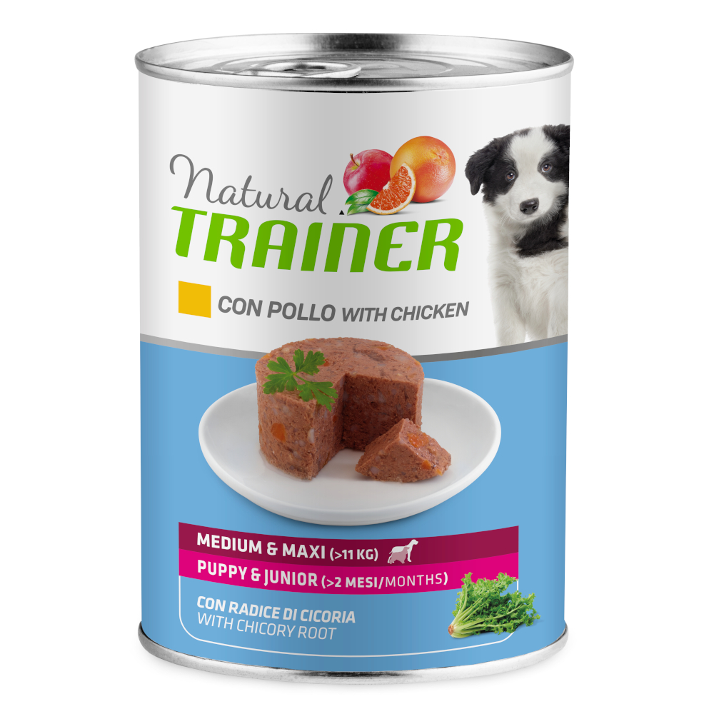 Natural Trainer Medium & Maxi Puppy & Junior  - 12 x 400 g Huhn von Trainer Natural Dog