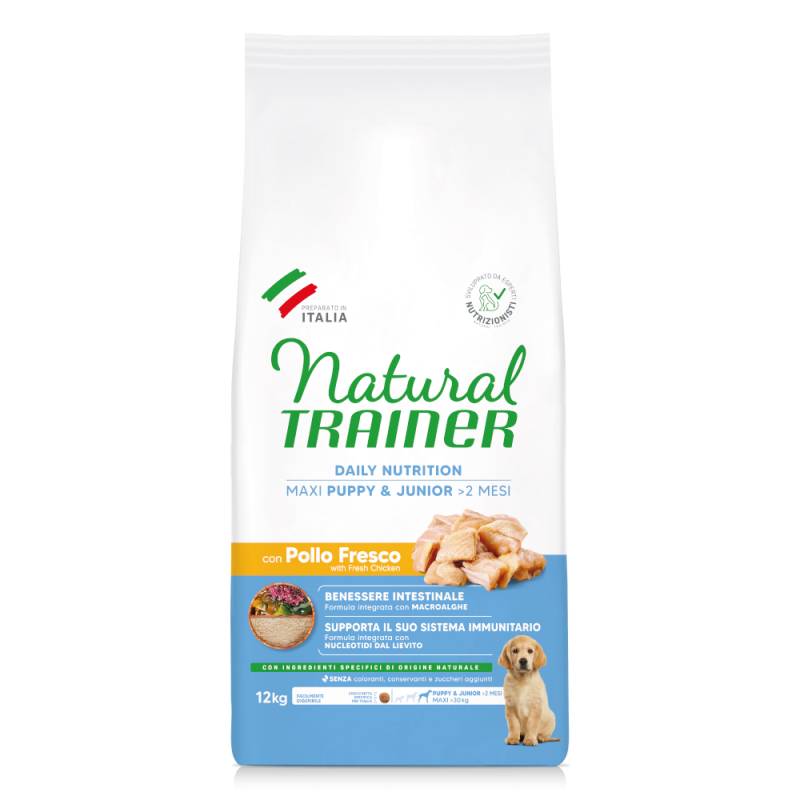 Natural Trainer Puppy & Junior Maxi mit Huhn - Sparpaket: 2 x 12 kg von Trainer Natural Dog