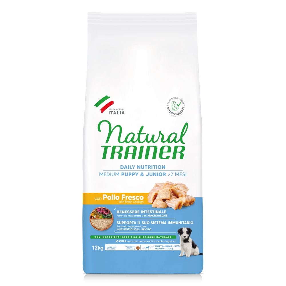 Natural Trainer Puppy & Junior Medium mit Huhn - 12 kg Natural Trainer Puppy & Junior Medium mit Huhn - 12 kg von Trainer Natural Dog