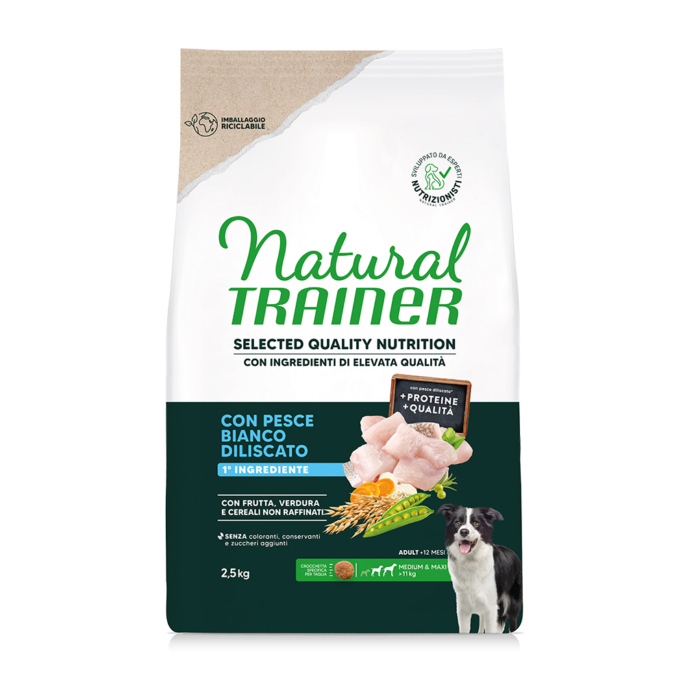 Natural Trainer Selected Quality Nutrition Adult Medium & Maxi Weißfisch - Sparpaket: 2 x 2,5 kg von Trainer Natural Dog