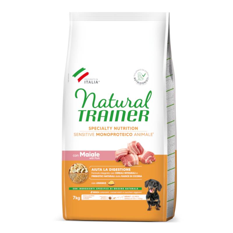 Natural Trainer Sensitive Adult Small & Toy mit Schwein - Sparpaket: 2 x 7 kg von Trainer Natural Dog
