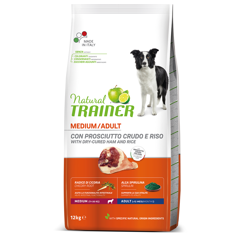 Nova Foods Trainer Natural Adult Medium Prosciutto - Sparpaket: 2 x 12 kg von Trainer Natural Dog