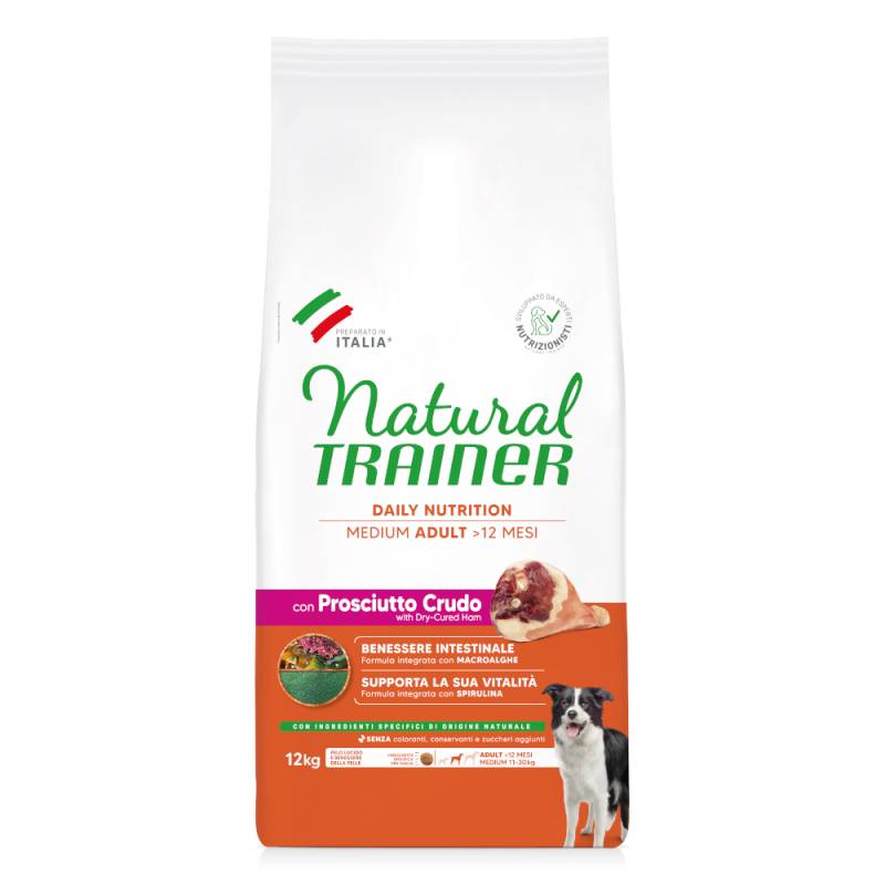 Natural Trainer Adult Medium mit Prosciutto Crudo - Sparpaket: 2 x 12 kg von Trainer Natural Dog