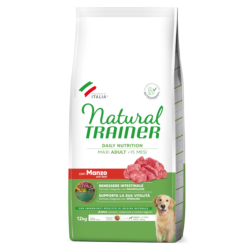 Nova Foods Trainer Natural Maxi, Beef, Rice und Spirulina - 12 kg von Trainer Natural Dog