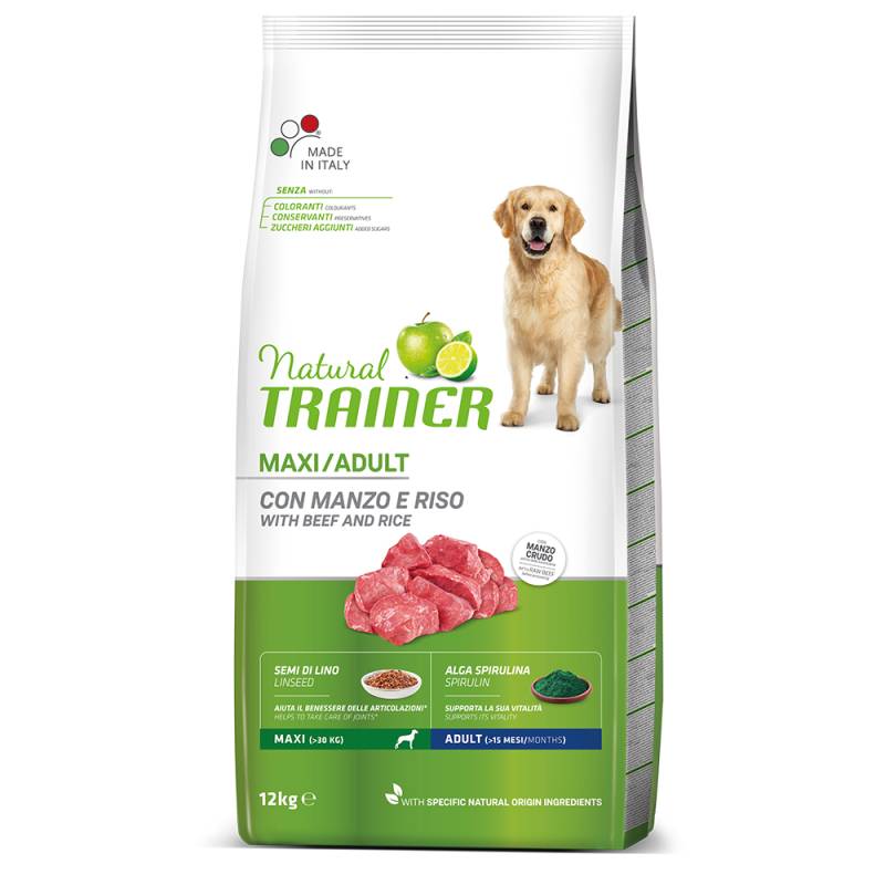 Nova Foods Trainer Natural Maxi, Beef, Rice und Spirulina - 12 kg von Trainer Natural Dog