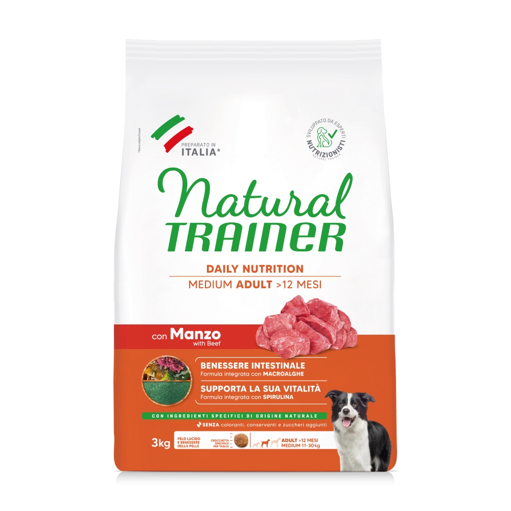 Nova Foods Trainer Natural Medium, Rind, Reis, Spirulina - 3 kg von Trainer Natural Dog