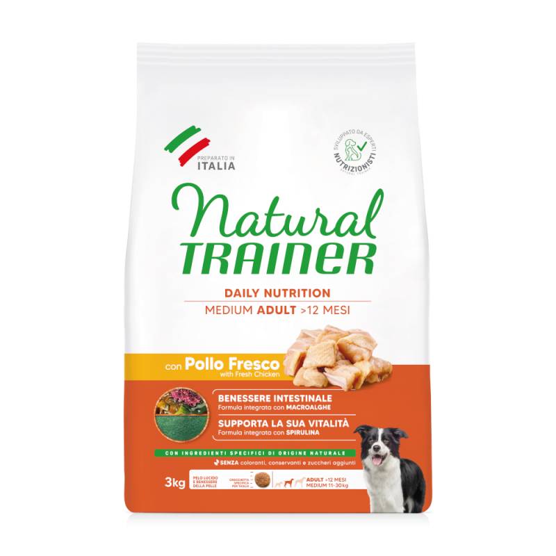 Nova Foods Trainer Natural Medium Huhn, Reis, Aloe vera - 3 kg von Trainer Natural Dog