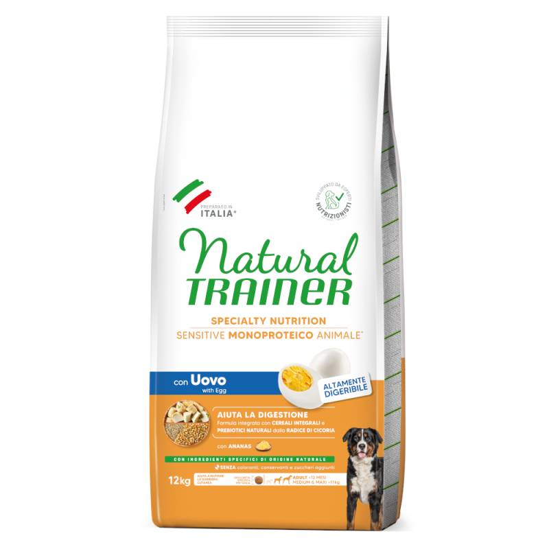 2 x 7 kg / 12 kg Natural Trainer Sensitive zum Sonderpreis! - Adult Medium & Maxi mit Ei (2 x 12 kg) von Natural Trainer