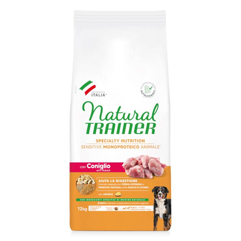 Natural Trainer Sensitive Adult Medium & Maxi mit Kaninchen - Sparpaket: 2 x 12 kg von Trainer Natural Sensitive