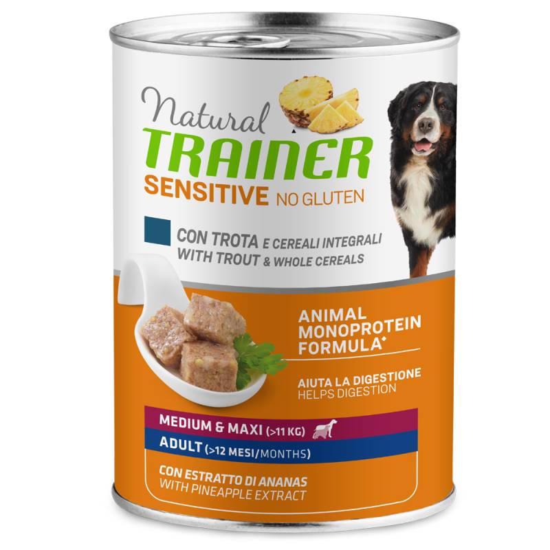 Natural Trainer Sensitive No Gluten Adult  - 24 x 400 g Forelle & Vollkorngetreide von Trainer Natural Sensitive