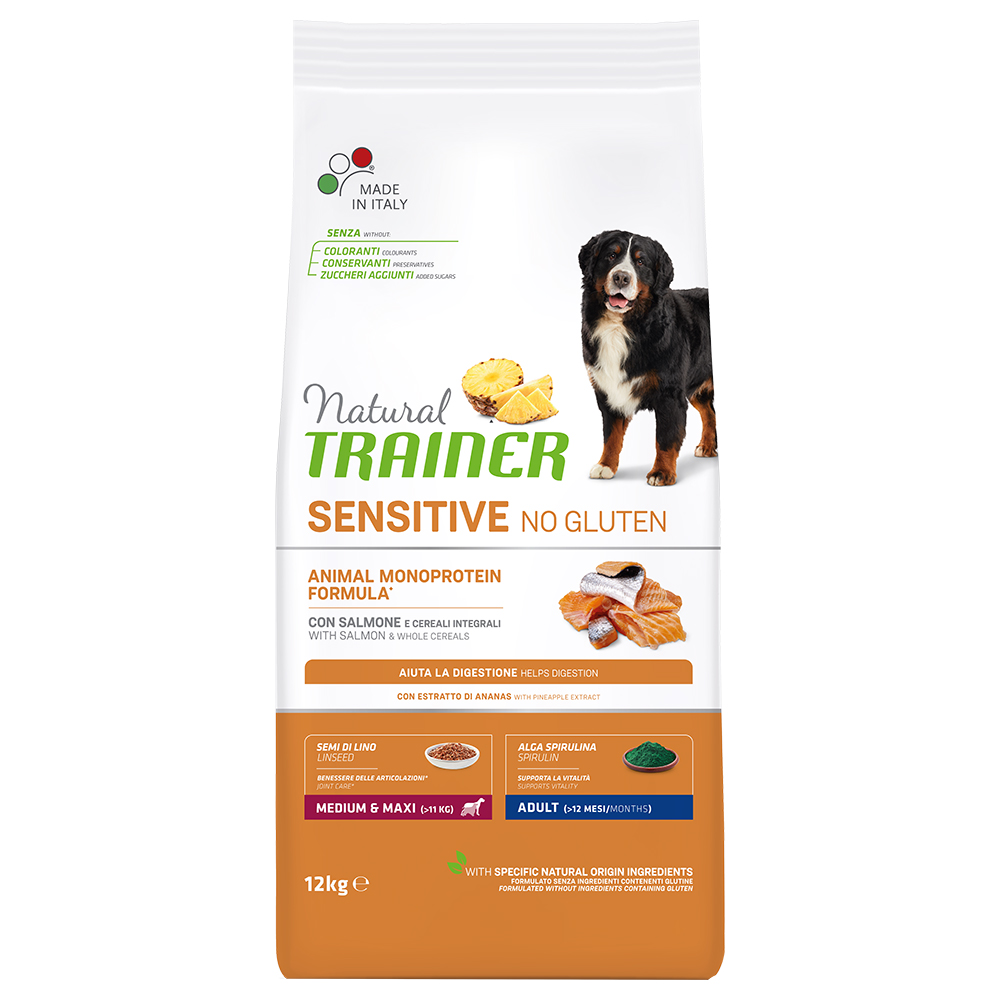 Natural Trainer Sensitive No Gluten Adult Medium/Maxi mit Lachs - 12 kg von Trainer Natural Sensitive