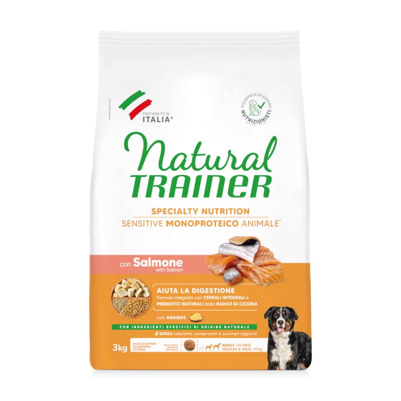Natural Trainer Sensitive Adult Medium & Maxi mit Lachs - Sparpaket: 2 x 3 kg von Trainer Natural Sensitive