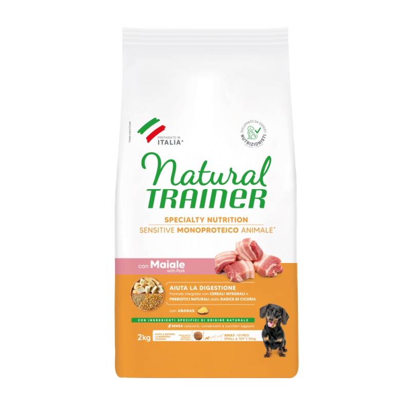 Natural Trainer Sensitive Adult Small & Toy mit Schwein - 3 x 2 kg von Trainer Natural Sensitive