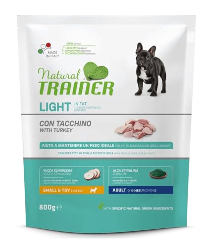 Natural Trainer Light in Fat Mini Adult mit Truthahn Crochette Light für kleine Hunde mit Übergewicht oder Sterilisiert 800g von Trainer Natural