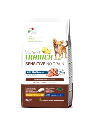Natural Trainer Sensitive No Grain Small & Toy Erwachsene mit Forelle und Kartoffeln + gratis Zahnbürste WHIMZEES Natural Trainer Sensitive No Grain Small & Toy Erwachsene mit Forelle und Kartoffeln + gratis Zahnbürste WHIMZEES von Trainer Natural
