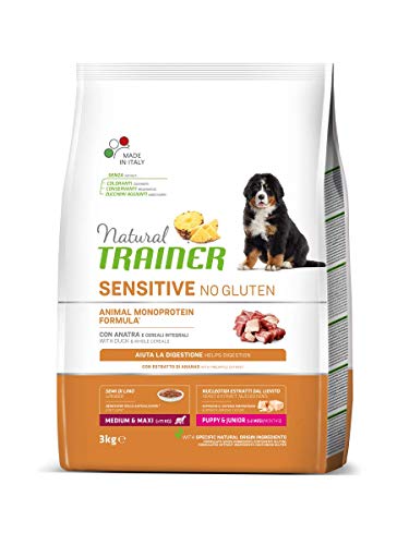 Trainer Sensitive No Gluten Puppy & Junior Medium Maxi Ente 3 kg von Trainer Natural