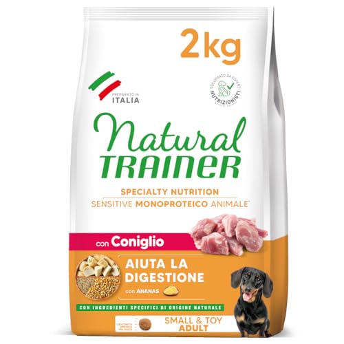 Natürliches Trainer Sensitive, kein Gluten, Futter für Erwachsene Hunde, klein & Spielzeug mit Kaninchen und Vollkornprodukten – 2 kg Natürliches Trainer Sensitive, kein Gluten, Futter für Erwachsene Hunde, klein & Spielzeug mit Kaninchen und Vollkornprodukten – 2 kg von Trainer