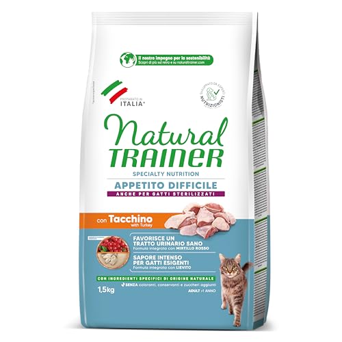 Natural Trainer Futter für ausgewachsene Katzen, schwieriger Appe mit Truthahn, 1,5 kg von Trainer