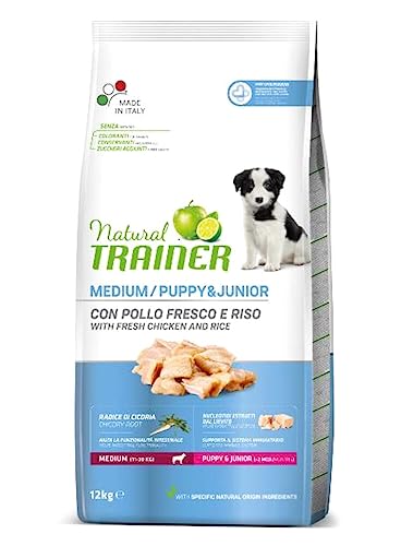 TRAINER Natürlicher Hund Medium Puppy & Junior frisches Huhn, 3 kg von Trainer