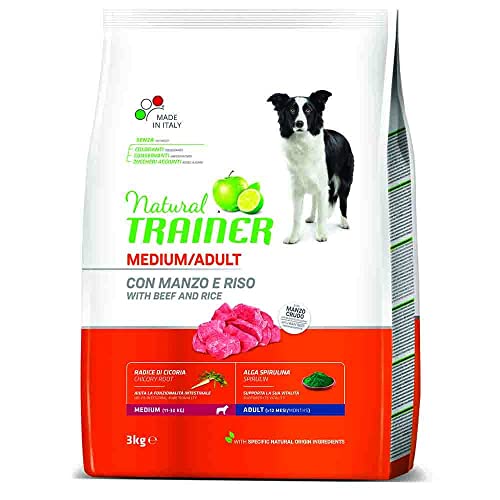 TRAINER Natural Medium Beef Rice KG. 3 Dry Food for Dogs von Trainer