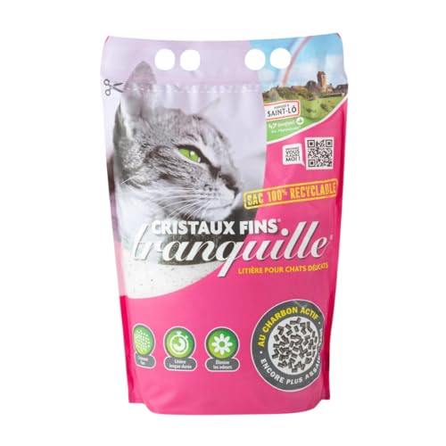 Katzenstreu, Siliziumdioxid, feine Kristalle und Aktivkohle, 3,7 l Katzenstreu, Siliziumdioxid, feine Kristalle und Aktivkohle, 3,7 l von Tranquille