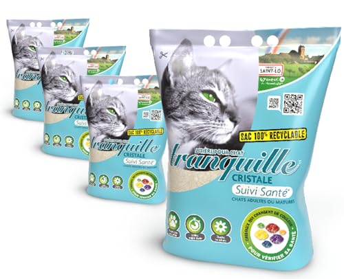 TRANQUILLE - Katzenstreu, Silizium, Gesundheitsüberwachung, 4 l, 4 Stück von Tranquille