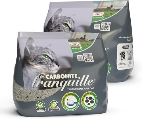 TRANQUILLE - Klumpende Katzenstreu mit Aktivkohle und Bicarbonat, 2 x 6,5 kg – Optimale Geruchskontrolle und erleichtert die Reinigung der Streu Dank Seiner überlegenen Absorption TRANQUILLE - Klumpende Katzenstreu mit Aktivkohle und Bicarbonat, 2 x 6,5 kg – Optimale Geruchskontrolle und erleichtert die Reinigung der Streu Dank Seiner überlegenen Absorption von Tranquille