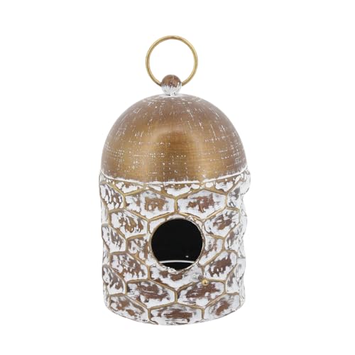 Transpac Dekorativer Garten Home Decor Metall Wildlife Shelter Vogelhaus Weiß und Gold Wabenkuppel 27,9 cm Transpac Dekorativer Garten Home Decor Metall Wildlife Shelter Vogelhaus Weiß und Gold Wabenkuppel 27,9 cm von Transpac Imports