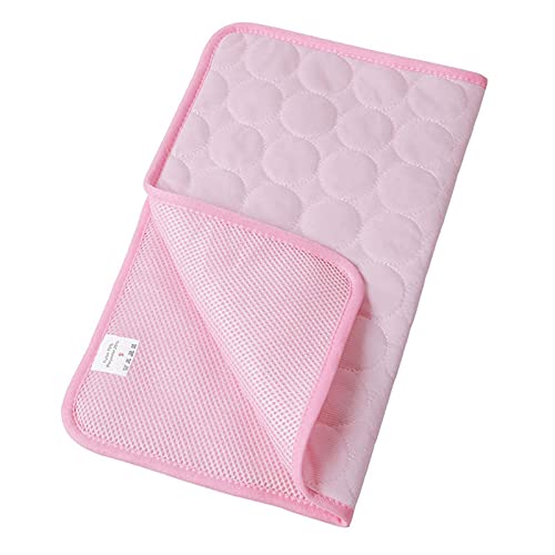 Haustier-Sommer-Eisauflage kaltes Gefühl Eiscreme Seidenauflage Napfunterlage Hund Katzen, wasserdichte und rutschfeste Fressnapf Unterlage für Futternäpfe Wassernapf, Futtermatte (XL, Rosa) von Traumzimmer