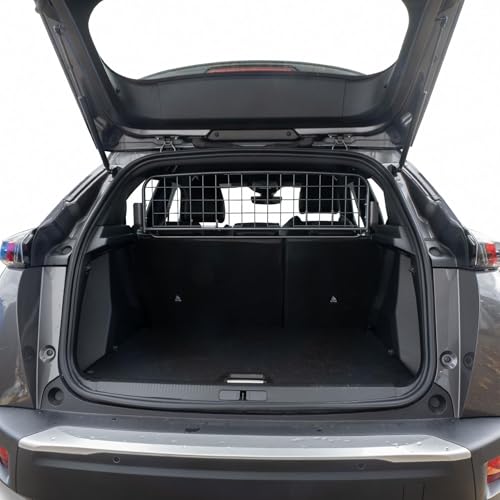 Travall Hundegitter für Peugeot 2008 (2019-) Fahrzeugspezifisches Hundegitter, Kofferraumschutz für Hundetransport, Gepäckschutz, Robustes Stahlnetz Auto Hundesperre von Travall