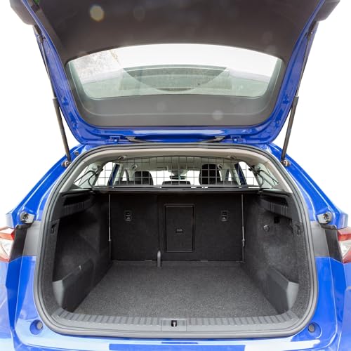 Travall Hundegitter für Škoda Enyaq iV (2020-) Fahrzeugspezifisches Hundegitter, Kofferraumschutz für Hundetransport, Gepäckschutz, Robustes Stahlnetz Auto Hundesperre von Travall