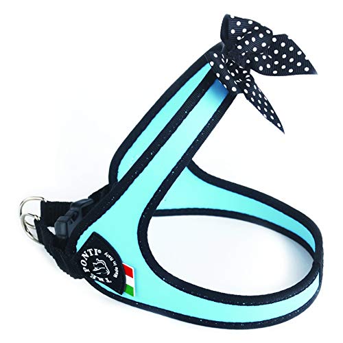 Tre Ponti Easy Fit Fashion - Polka Dot Bow - Click-Verschluss - Hellblau - Schwarzer Rand - GR. 2,5 von Tre Ponti