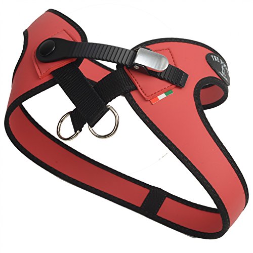 TRE Ponti Geschirr Easy Fit Micro Trim mit Schwarzem Rand Rot 58-69 cm bis ca. 20 kg TRE Ponti Geschirr Easy Fit Micro Trim mit Schwarzem Rand Rot 58-69 cm bis ca. 20 kg von Tre Ponti