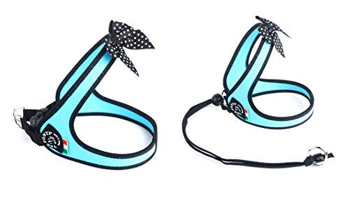 Tre Ponti Easy Fit Fashion - Polka Dot Bow - Click-Verschluss - Hellblau - Schwarzer Rand - GR. 1 von Tre Ponti