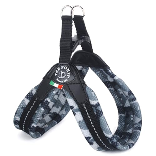 Tre Ponti Geschirr Easy Fit Soft Mesh mit Click Verschluss in div. Farben und Größen, Farbe:Camouflage grau, Größe:Gr 1.5/28-32cm / bis 4kg Tre Ponti Geschirr Easy Fit Soft Mesh mit Click Verschluss in div. Farben und Größen, Farbe:Camouflage grau, Größe:Gr 1.5/28-32cm / bis 4kg von Tre Ponti