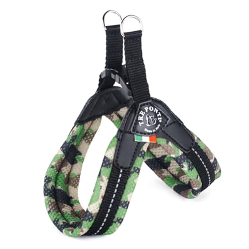Tre Ponti Geschirr Easy Fit Soft Mesh mit Click Verschluss in div. Farben und Größen, Farbe:Camouflage grün, Größe:Gr 1. / 24-29cm / bis 3kg Tre Ponti Geschirr Easy Fit Soft Mesh mit Click Verschluss in div. Farben und Größen, Farbe:Camouflage grün, Größe:Gr 1. / 24-29cm / bis 3kg von Tre Ponti