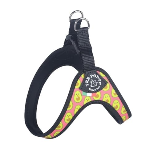 Tre Ponti Geschirr Easy Fit Vibes Avocado Flamingo Click-Verschluss, Farbe:Avocado, Größe:Gr.4/52-55 cm/bis 14kg von Tre Ponti