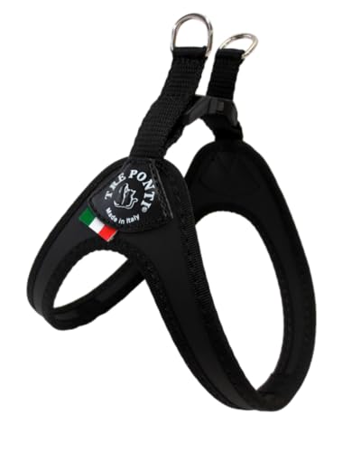 Tre Ponti Geschirr für Hunde, mit Click-Verschluss & schwarzem Rand Schwarz 3.5 Tre Ponti Geschirr für Hunde, mit Click-Verschluss & schwarzem Rand Schwarz 3.5 von Tre Ponti