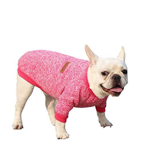 Treadyouth Hundemantel Kleine Hunde Welpen-Weste-Haustier-Hundesommer-Klassische Kleidungs-Weste-Hundet-Shirt Gestreifte Haustierkleidung Hundemantel Grosse Hunde Winter (Hot Pink, S) von Treadyouth