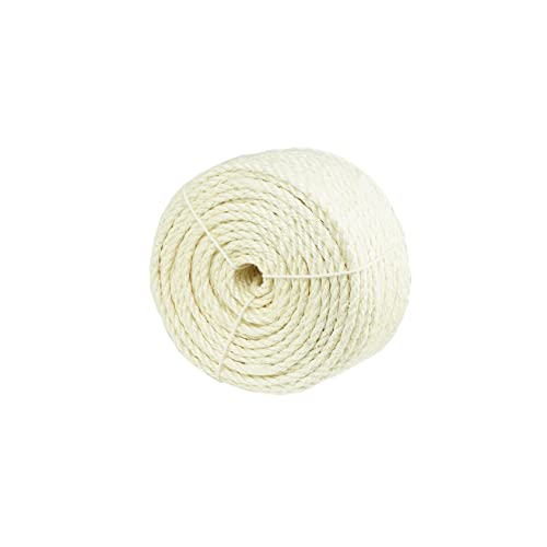Treasborn Natürliches Sisal Weiß Seil für Katzenkratzbaum Ersatz 1/4 Zoll Katzenbaum Sisalseil für Reparatur, Erholung oder DIY Katzenkratzer 50/100/164 Fuß Treasborn Natürliches Sisal Weiß Seil für Katzenkratzbaum Ersatz 1/4 Zoll Katzenbaum Sisalseil für Reparatur, Erholung oder DIY Katzenkratzer 50/100/164 Fuß von Treasborn