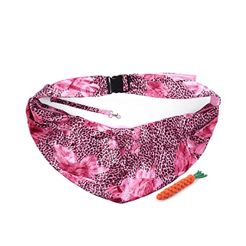 Treer Hundetragetasche 5kg, Hundetasche für Kleine Hunde Tragetasche Hund Verstellbaren Schultergurt Hundetragetuch Passend für Ausflüge und Aktivitäten im Freien (M,Leopardenmuster-Rosa) von Treer