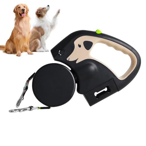 Doppelendige Hundeleine 3m mit Licht, Automatische Hund Versenkbar Leine, Rollleine Hundeleine für 2 Hunde, Anti-Rutsch-Griff und Schnellbremsknopf, für Hunde bis zu 25kg Gewicht, Nachtbeleuchtung Doppelendige Hundeleine 3m mit Licht, Automatische Hund Versenkbar Leine, Rollleine Hundeleine für 2 Hunde, Anti-Rutsch-Griff und Schnellbremsknopf, für Hunde bis zu 25kg Gewicht, Nachtbeleuchtung von Treesunshine