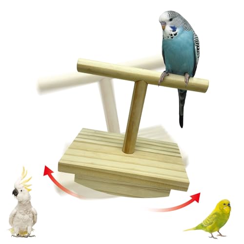 Sitzstangen für Vögel, Sitzstangenplattform aus Holz für Papageien, Vogelspielzeu, Sitzstangenständer aus Naturholz für Vogelkäfige, Papageien, Wellensittich, Kanarienvogel (Holzfarbe, S:14x9x3.5CM) Sitzstangen für Vögel, Sitzstangenplattform aus Holz für Papageien, Vogelspielzeu, Sitzstangenständer aus Naturholz für Vogelkäfige, Papageien, Wellensittich, Kanarienvogel (Holzfarbe, S:14x9x3.5CM) von Treesunshine