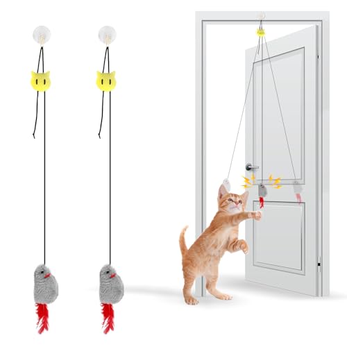 Treetopone 2 Stück Rot Katzenspielzeug Maus Cat Toys Kätzchen Zauberstab Kätzchen Zauberstab Katzenspielzeug Selbstbeschäftigung Hängende Türrahmen für Kleine Große Katzen Treetopone 2 Stück Rot Katzenspielzeug Maus Cat Toys Kätzchen Zauberstab Kätzchen Zauberstab Katzenspielzeug Selbstbeschäftigung Hängende Türrahmen für Kleine Große Katzen von Treetopone