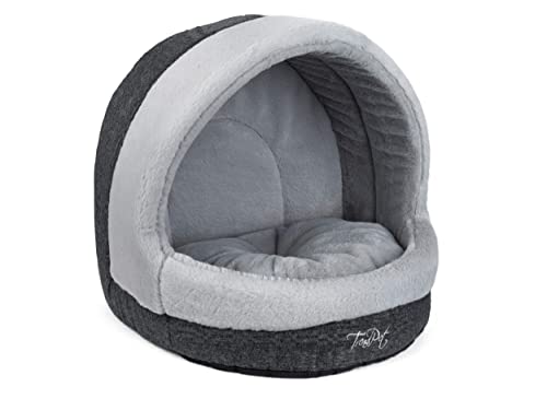 TrendPet LunaHome Kuschelhöhle für Hunde und Katzen und grau und beige (Grau) von TrendPet