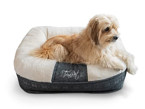 TrendPet LunaLounge Kuschelbett für Hunde und Katzen in 3 Größen und Farben (L, Beige) von TrendPet